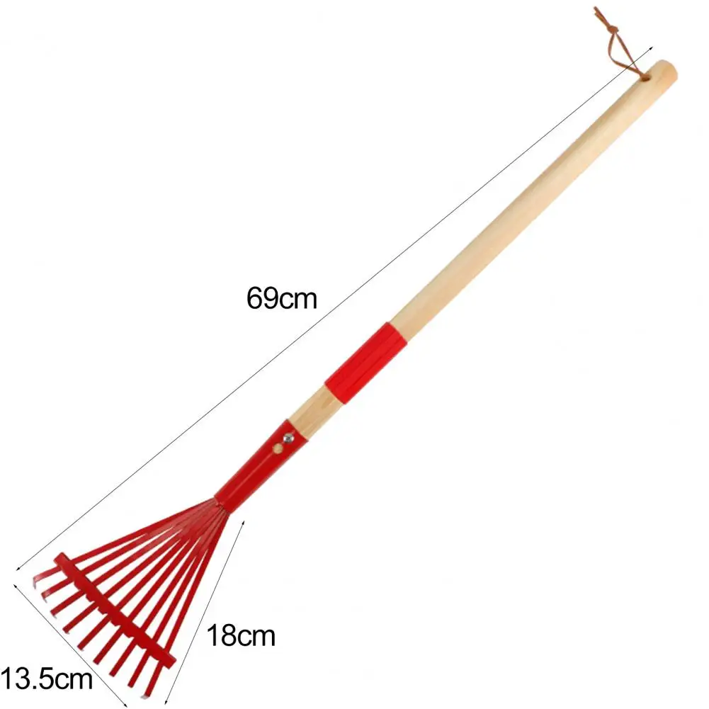 Kids Rake Lightweight Kids Rake Colorful Kids Garden Rake with Lightweight Hardwood Handle Child Size for Leaves for Gardening