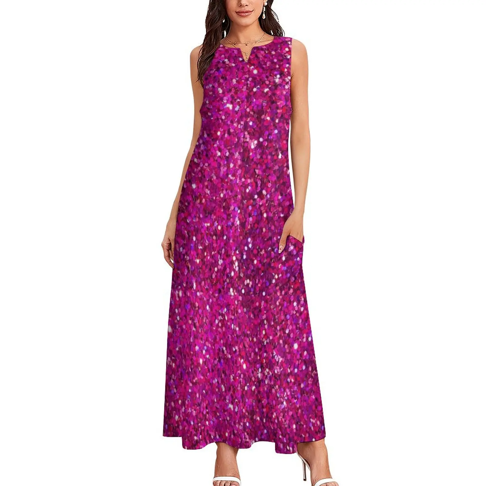 Glamorous Pink Party Long Dress loose summer dress birthday dresses for women dresses for women women's summer dresses 2025