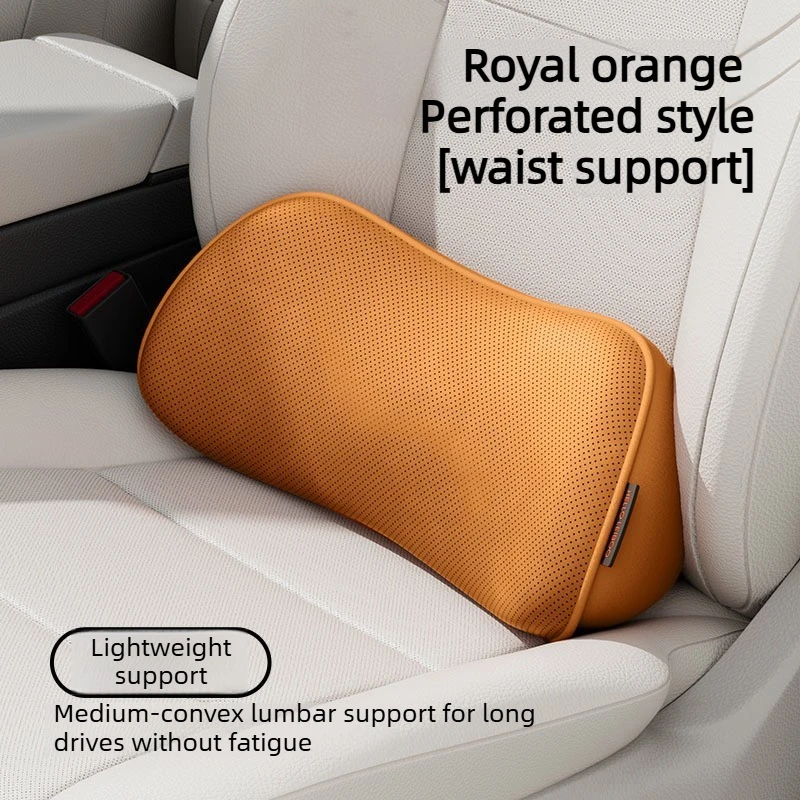 

Car Seat Pillow Waist Protection Cushion Breathable Perforated Style Lumbar Support Office Chair Backrest Accessories for Driver