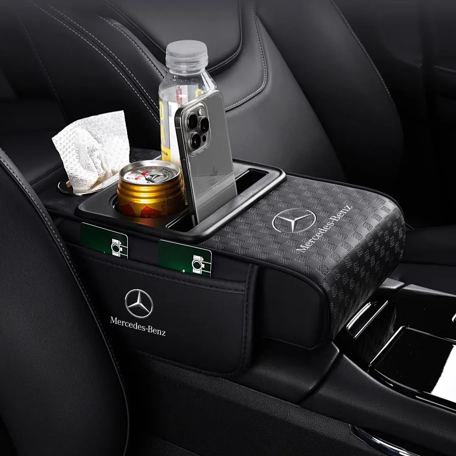 

Car Armrest Box Cushion Tissue Cup Holder Memory Cotton Elbow Support Height Pad For Mercedes Benz A B C E S Class CLA CLS SLK G