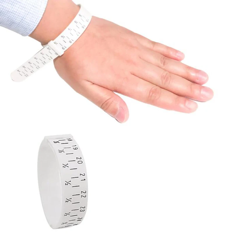 Plastic Wrist Bracelet Bangle Gauge Jewelry Wrist Finger Size Measure Tool 15cm-25cm Range, Metric & Inch, Measuring Bracelet