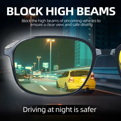 SHINU multifocal Night Vision Glasses Polarized Wooden YELLOW lens Driving Glasses Anti Blue Light Lens for Working Acetate