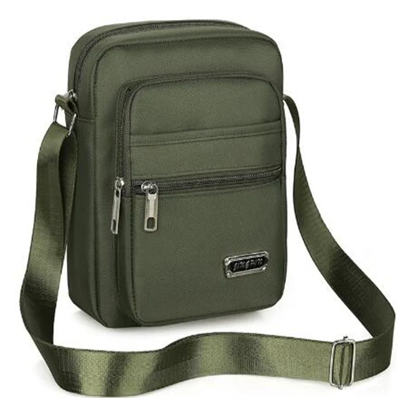 Men Nylon Shoulder Bag Messenger Casual Travel Crossbody Tote Zip Pockets New