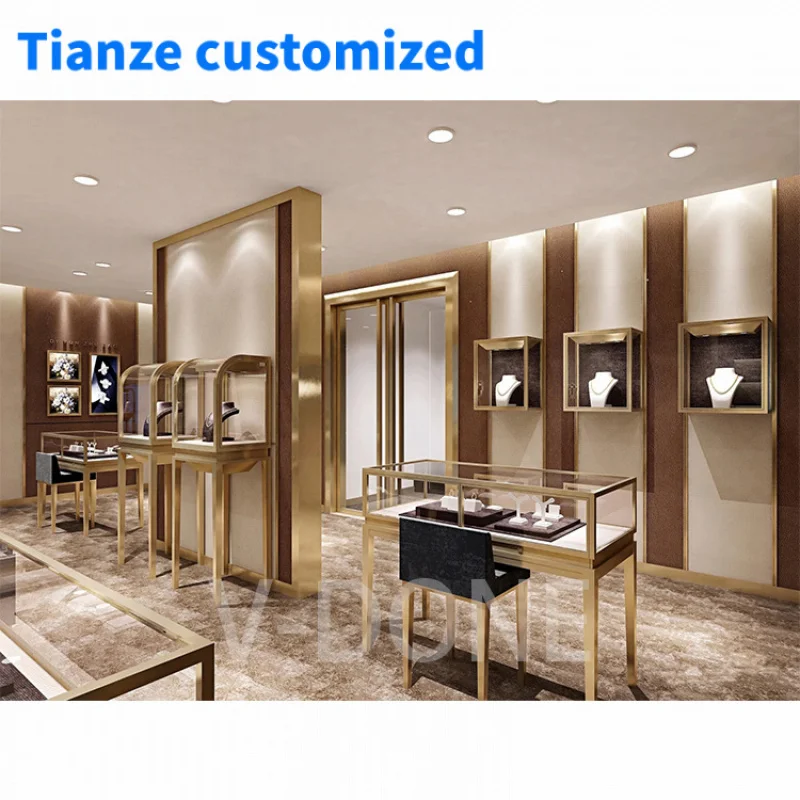 [Customized]Luxury Jewellery Shop Counter Furniture Design Jewelry display showcase glass display showcase jewelry jewelry showc