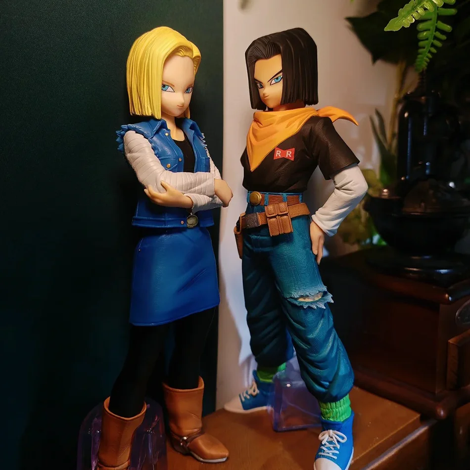 23CM Anime Dragon Ball Z Android 17 18 Figure Android 18 PVC figurines Collection modèle jouets pour enfants cadeaux de noël