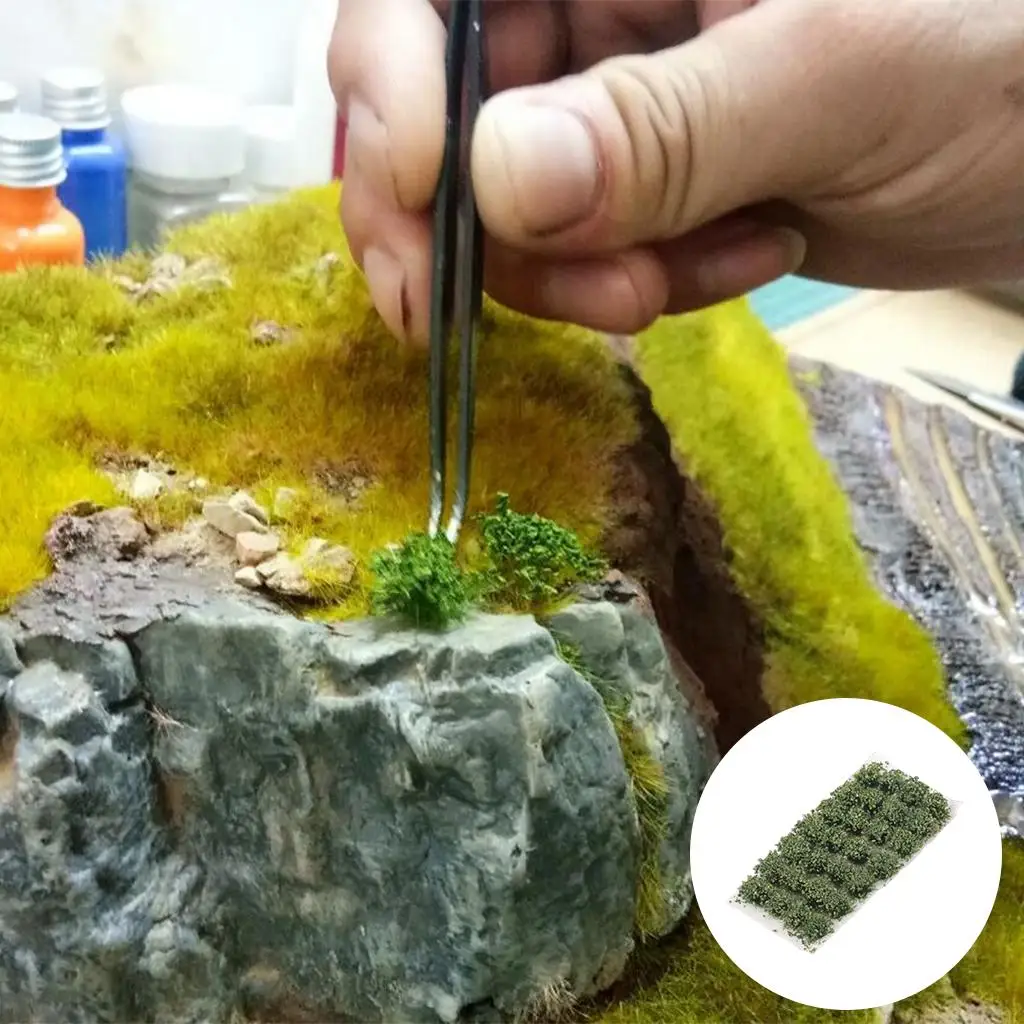 

Самоклеящиеся миниатюрные пучки травы из смолы для ландшафтного дизайна и декорации микроландшафтов песком