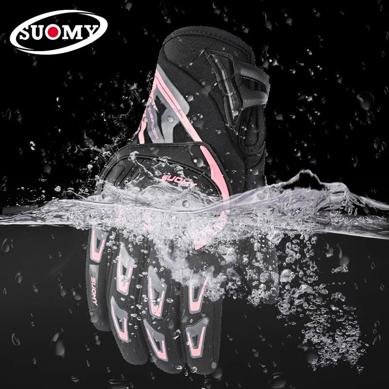 

SUOMY Winter Motorcycle Gloves Waterproof Guantes Moto Men Lady Bike Motorbike Riding Gloves Touch Screen Motocross Gloves S-XXL