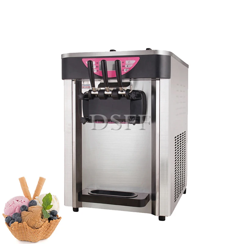 

Delicious Desktop 2+1 Mixed Flavor Soft Ice Cream Machine, Commercial Small Frozen Yogurt Machine