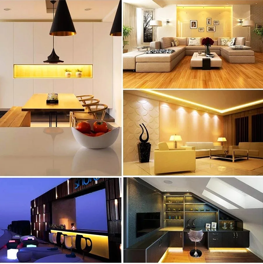 DC5V 12V LED COB Lichtstreifen mit Selbstklebender Rückseite, 320 LEDs, Flexibler COB LED-Lichtstreifen für Küche und Weinschrank – Detail 11