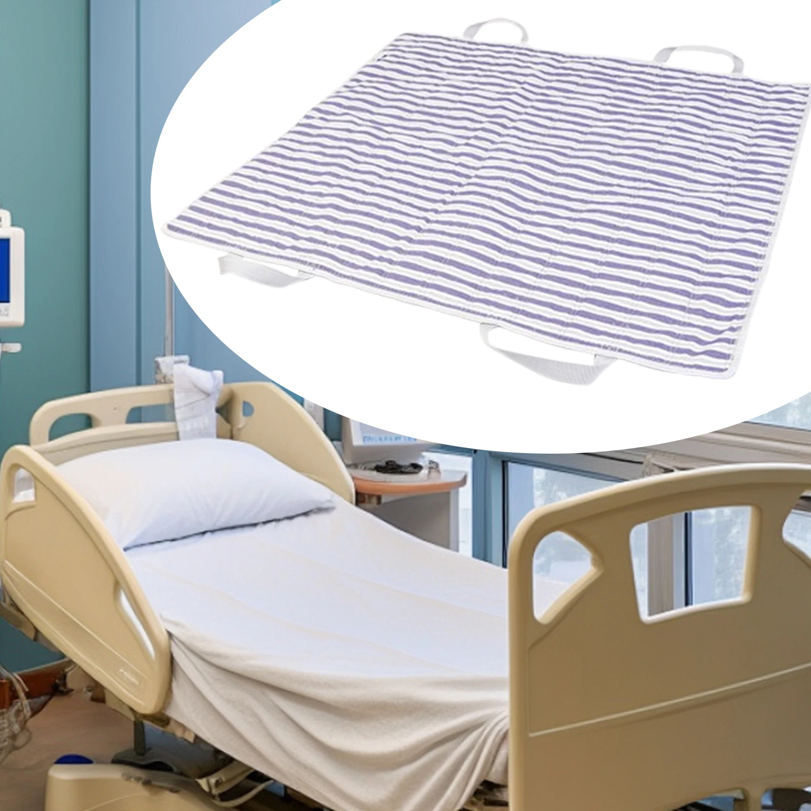 Positioning Bed Pads with Handles Waterproof Multifunctional Transfer Sheet for Transferring Elderly Turning Body Lifting Slide