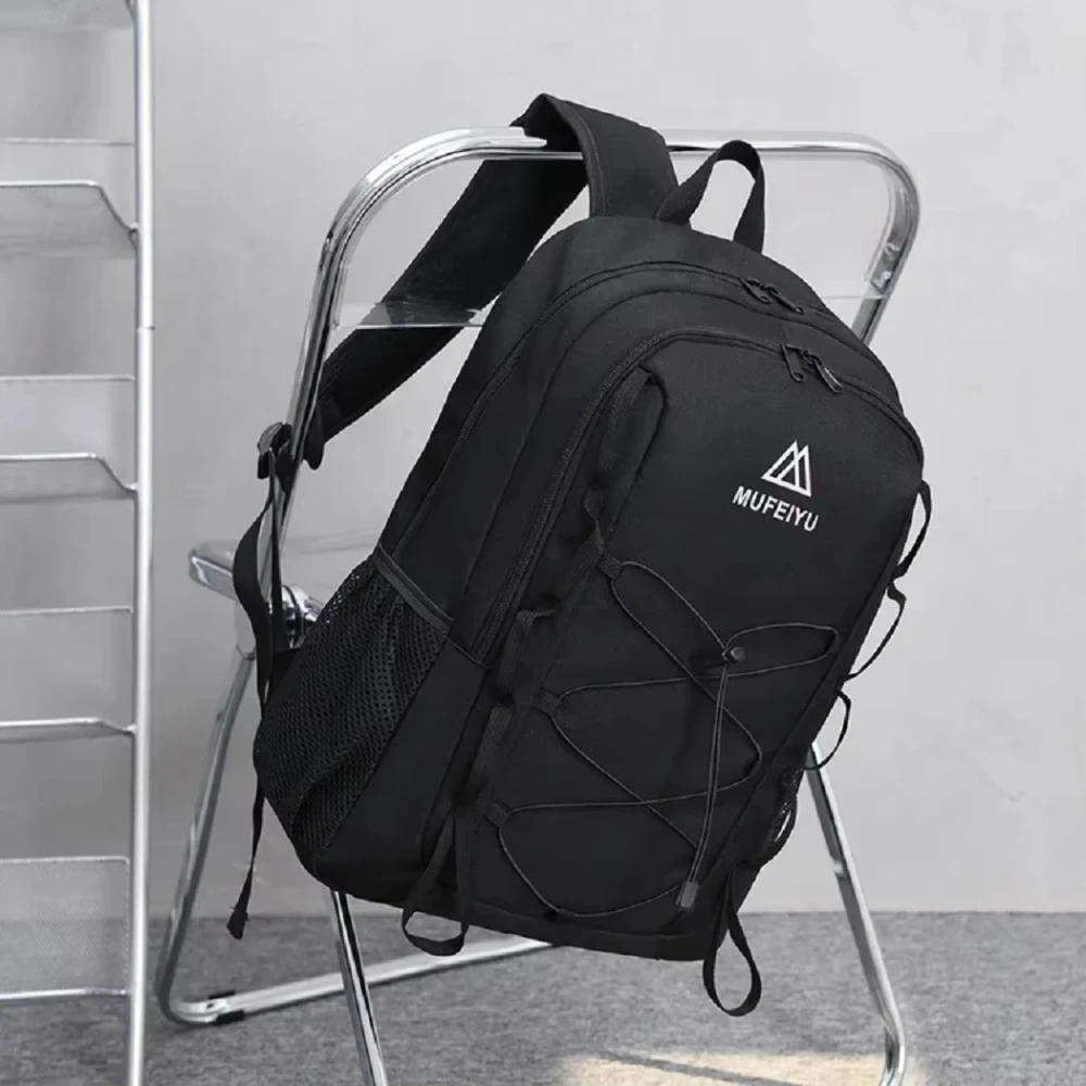 

Pure-color large-capacity waterproof backpack simple fashion travel mountaineering bag outdoor fashion cycling sports bag
