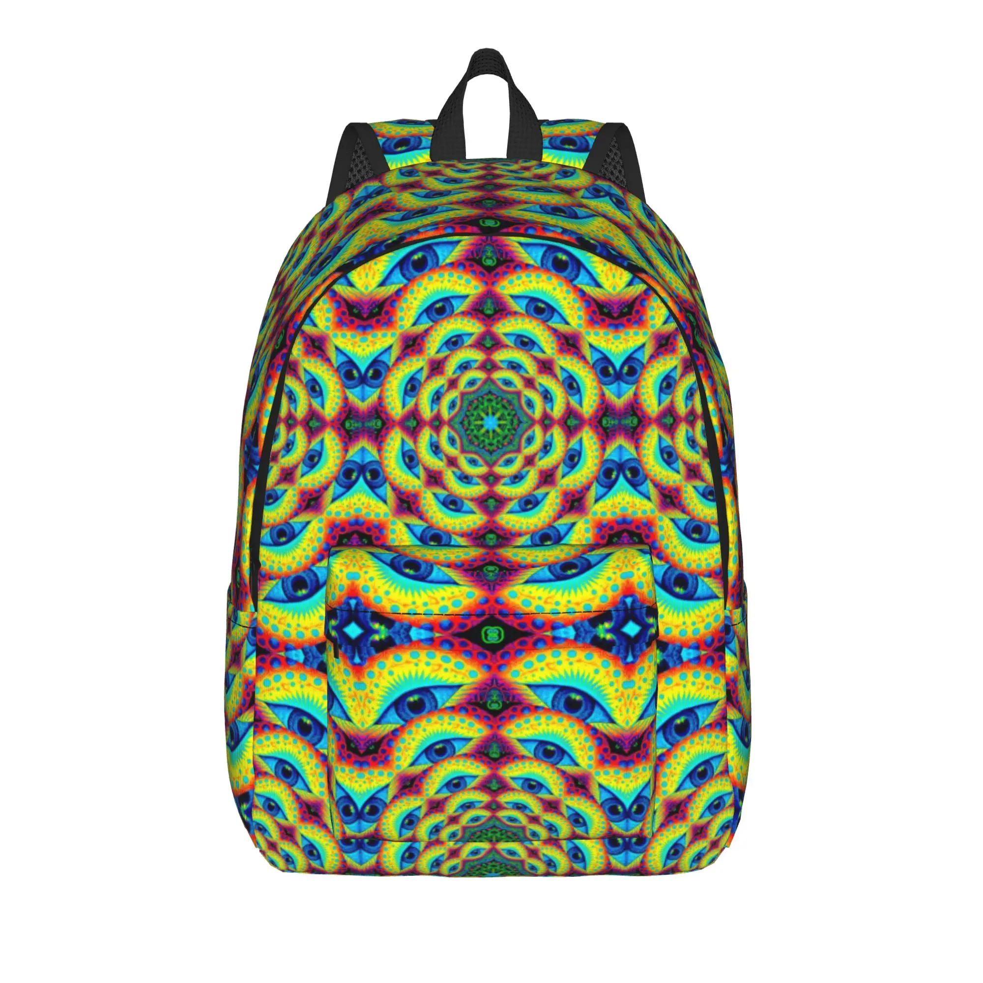 Psychedelic Eye themed Mandala Backpack  Sport Backpacks Women Men Design Big High School Bags Novelty Rucksack