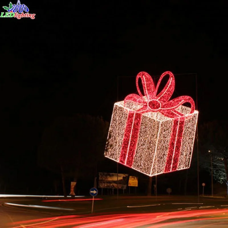 Custom. Xmas motif light LED 3D motif present box light