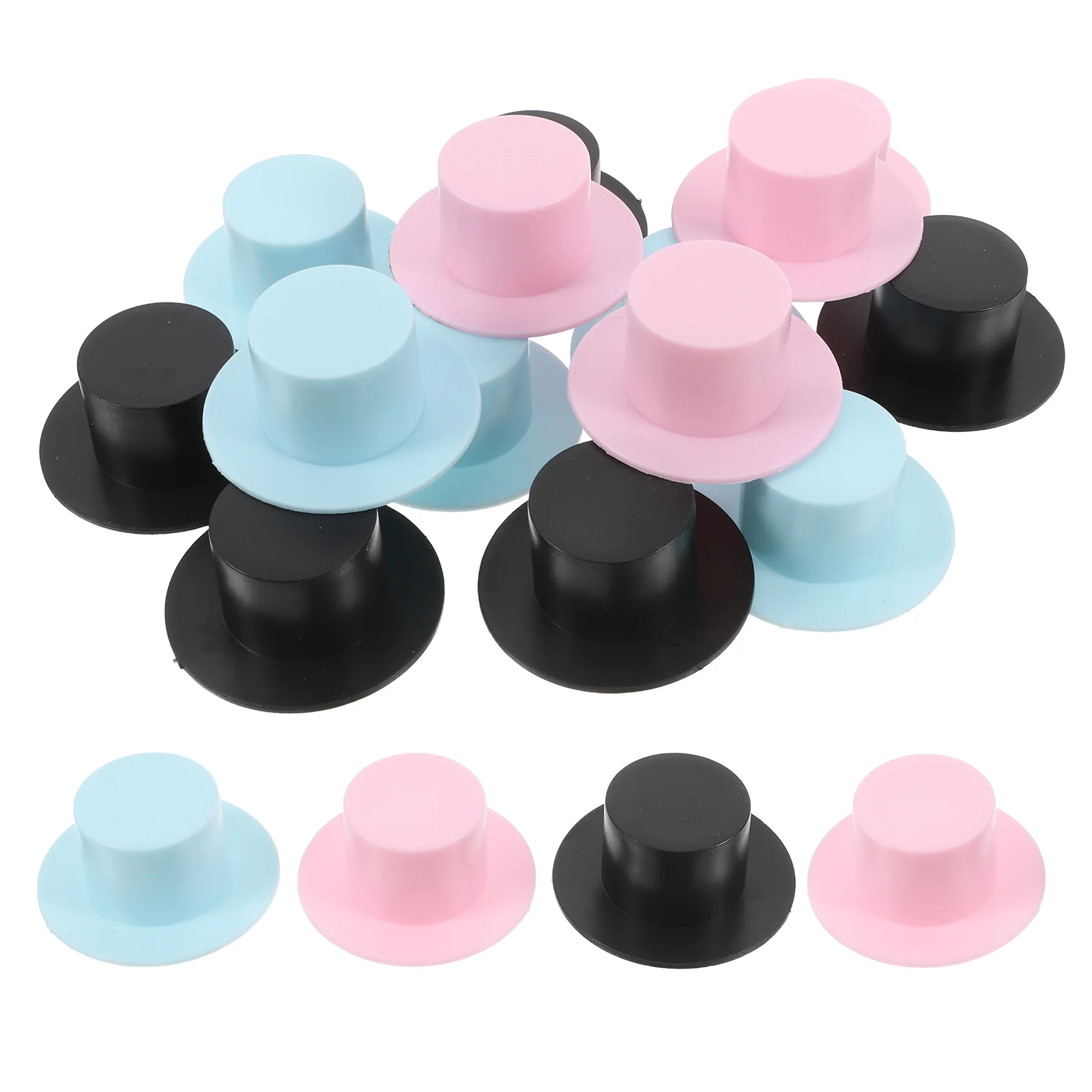 

30Pcs Mini Clown Hats Plastic Durable Mini Top Hat Christmas Party Decor DIY Craft Accessories Miniature Little Hats