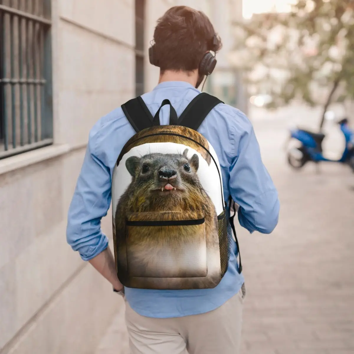 Rock Hyrax Photo Cute Vampire Potato Backpack Boys Girls BookBag Kids School Bag Laptop Shoulder Bags for Men Women