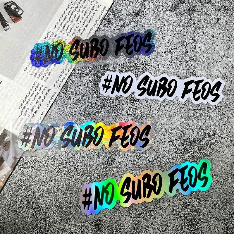 1Pc 2D Flat Holographic Spanish Quote Sticker Waterproof Removable Vinyl Decal for Motorcycle Car Scratch Cover