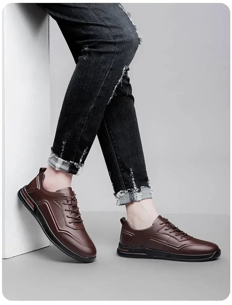 MODX 2025 high-end quality men's top layer casual leather shoes
