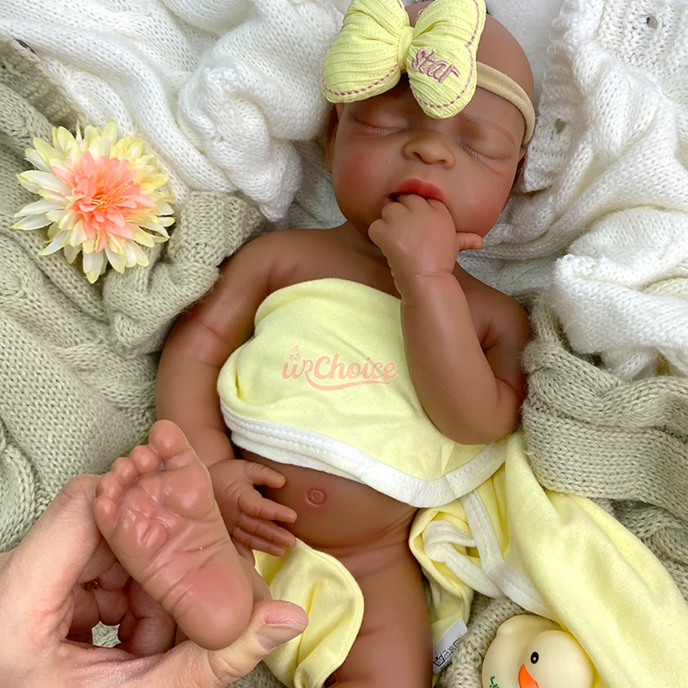 Flessibile 17 pollici corpo intero morbido silicone neonato ragazza bambola fatta a mano bocca aperta Reborn Bebe perfetto carino collezione bambola regalo