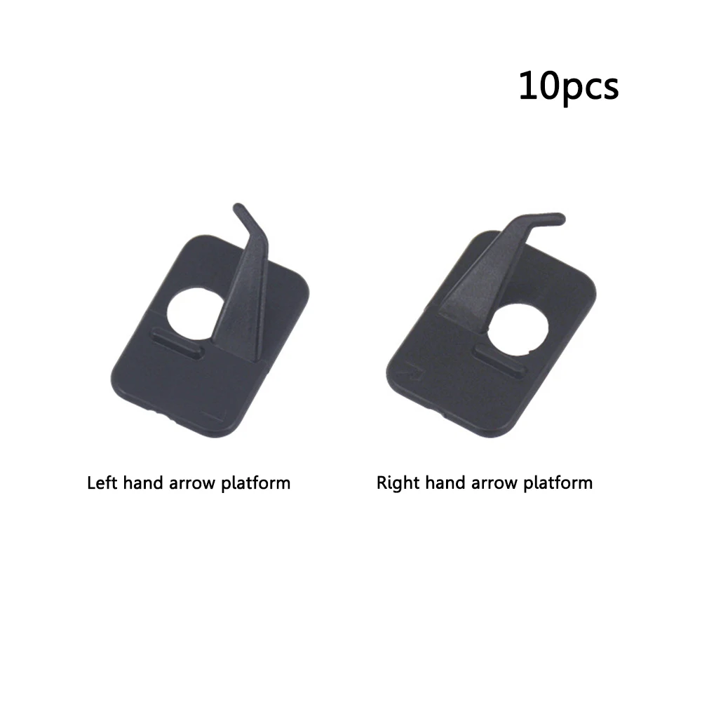 10pcs Arrow Rest Right/Left Handed Archery Recurve Bow Rest Plastic Self-Adhesive Arrow Rest Patch Outdoor Shooting Accessories