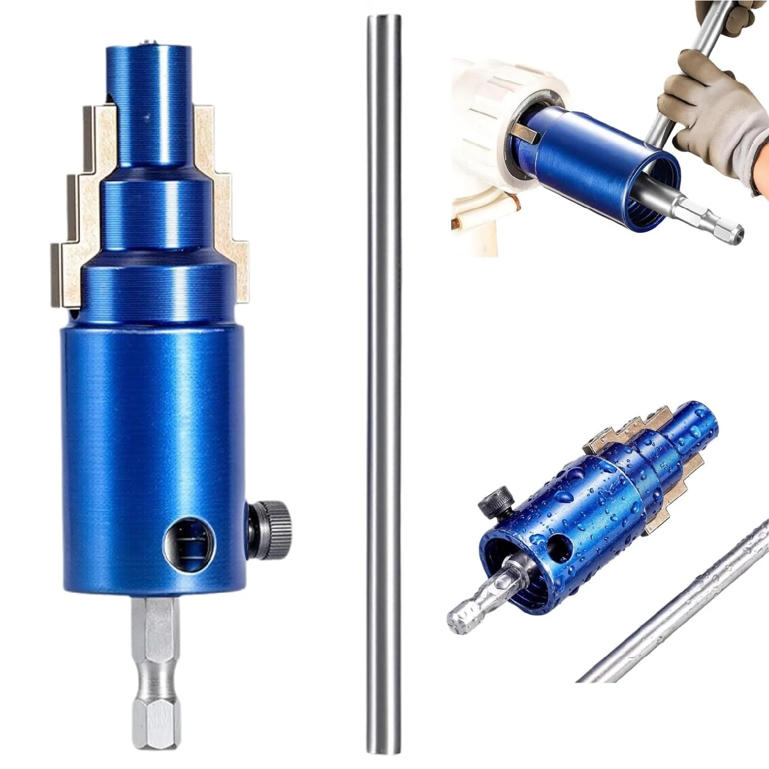Broken Pipe Extractor Tool 3 In 1 Electric Drill Manual Broken Pipe Valve Extractor Tool Removes Rusted Damaged Faucet Bolts