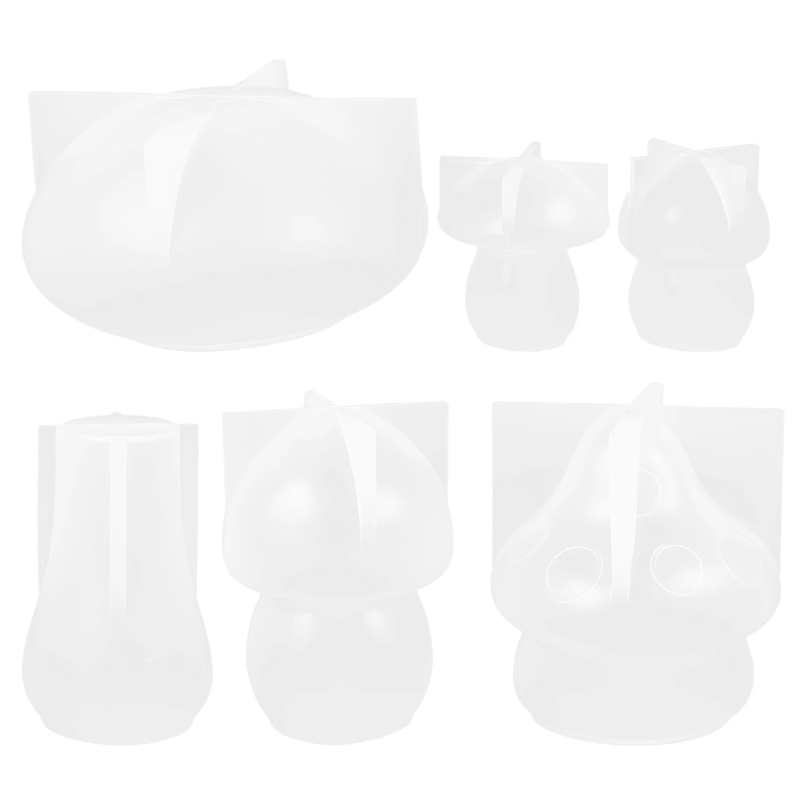 6 Pcs Mushroom Decor Molds for DIY Crafts Silicone Fondant Epoxy Casting Non Stick Flexible Reusable Jewelry Accessories