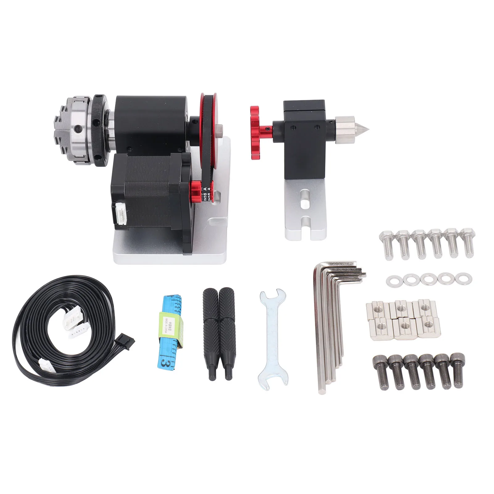 4:1 Belt Reduction Ratio CNC Rotary Module Kit 4-60mm Chuck 4th Axes Rotating Module for TTC450 Most Milling Machine