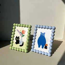 Marco fotos para mascotas con borde cuentas – Decoración escritorio
