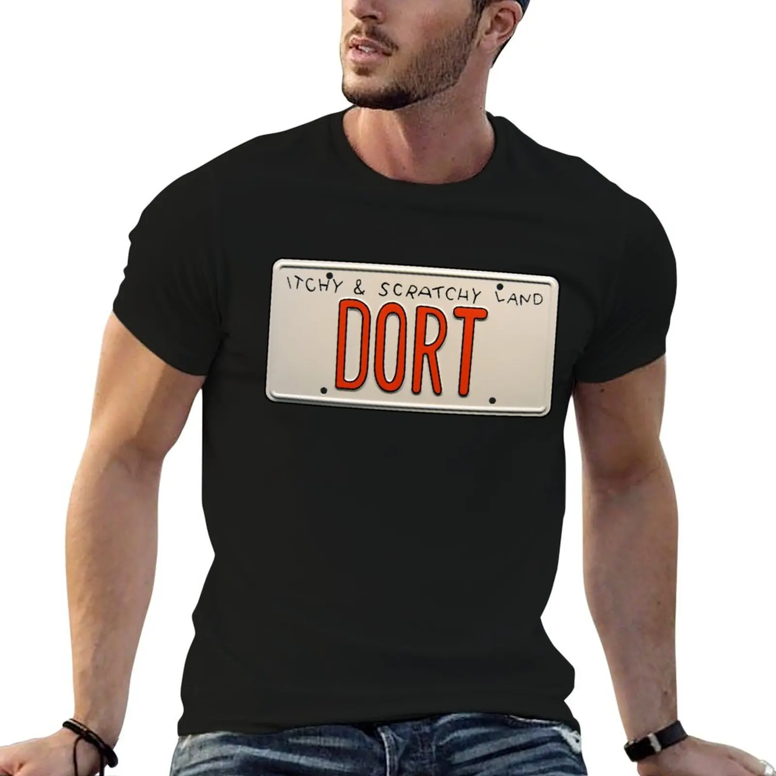 Lu Dort Licence Plate T-Shirt T-shirts oversize animal prinfor boys Luxury man luxury designer heavy weight t shirts for men