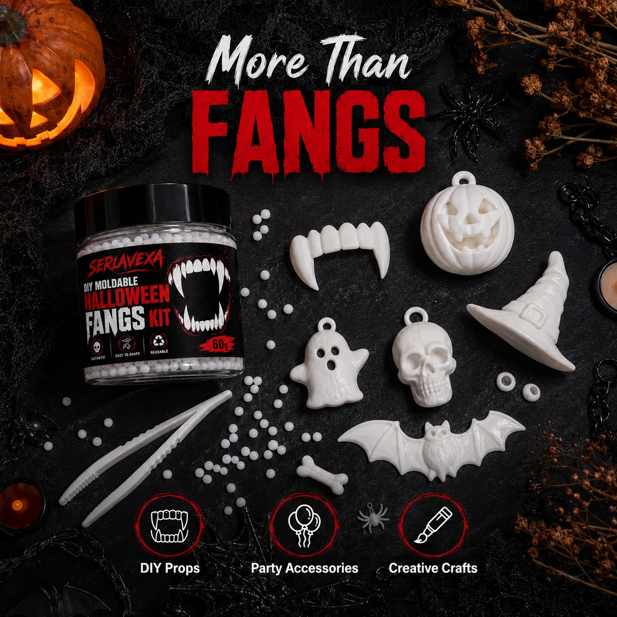 60g Vormbaar Halloween-Tanden- - Cosplay Prop Kit recensie en prijs