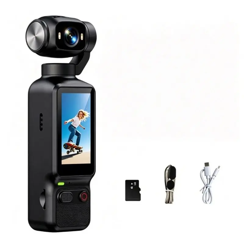 [LXYA68Z!] 4K Action Camera 180° Rotatable Video Recording Entry Portable Action Camera For Vlog Girls Record Life