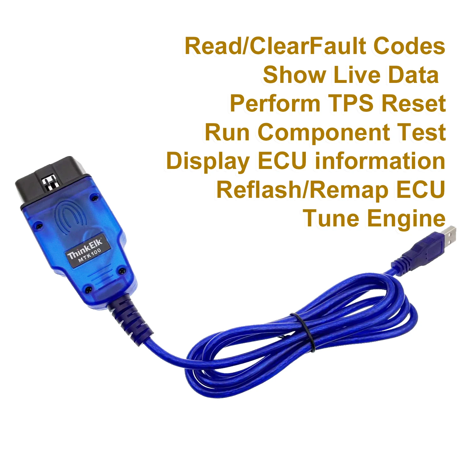 ThinkElk MTK100 for Moto Guzzi Motorcycles Read/Clear Fault Codes Perform TPS Reset Reflash/Remap ECU Support win7/8/10