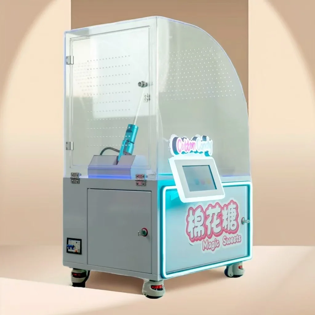 Commercial Four Models Two Colors Table Small Robot Candy Cotton Candy Machine Filter For Business