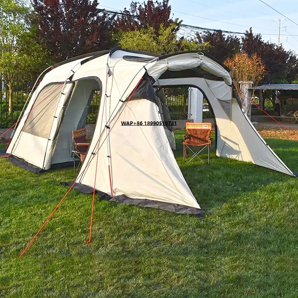 

Factory Wholesale 4-6 Person Portable Waterproof Polyester All Seasons Outdoor Large Space Family Tunnel Tent