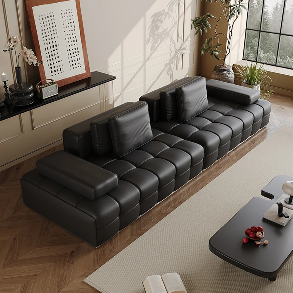 Set Large Sectional Living Room Villa Mall Furniture Sponge Modern Designer Lawrence Hotel Leather Reclining Sectional Sofa