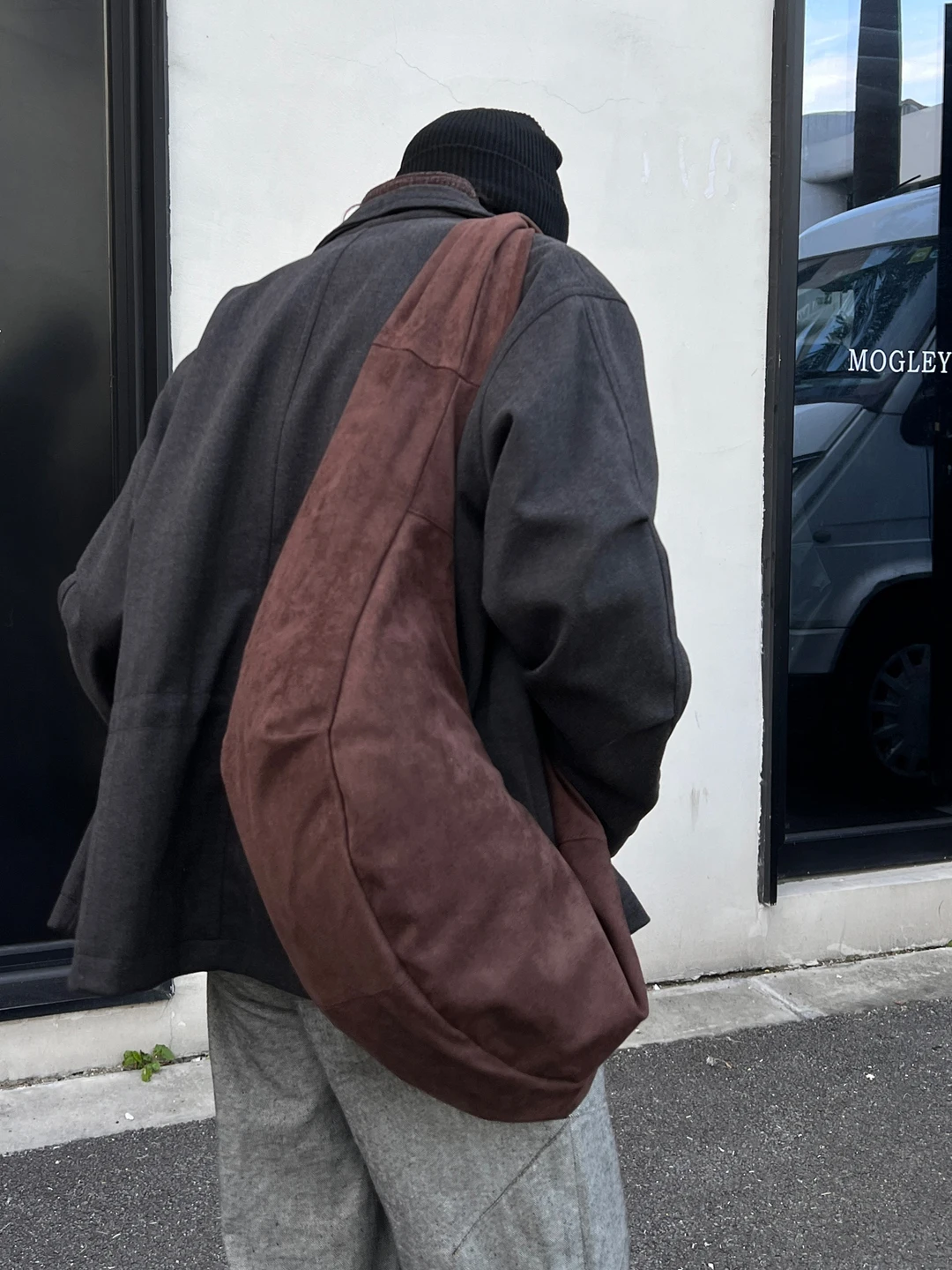 

Loose Feel Suede oulder Bag Sle Underarm Japanese Retro Dumpling Bag Wide Strap Bapa Harajuku Sle Casual Bag