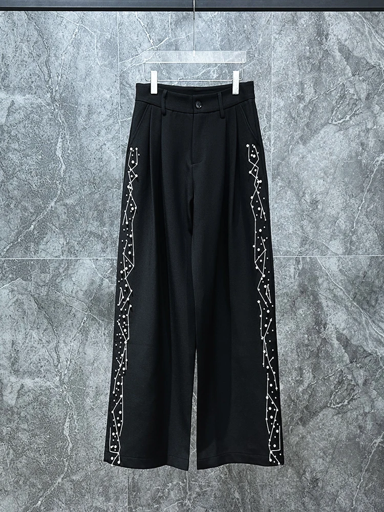 

Мужские повседневные брюки свободного кроя в стиле Heavy Work Design, модные, премиум-класса, длинные, для молодежи, весна-осень