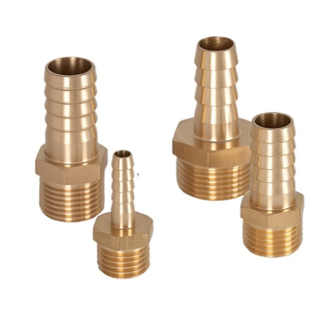 

M14 M16 Метрический штекер до 6 8 10 12 14 мм Шланговый зажим Хвостовой шестигранный нипель Латунный фитинг для труб Соединитель Вода Газ Воздух Топливо Мазут