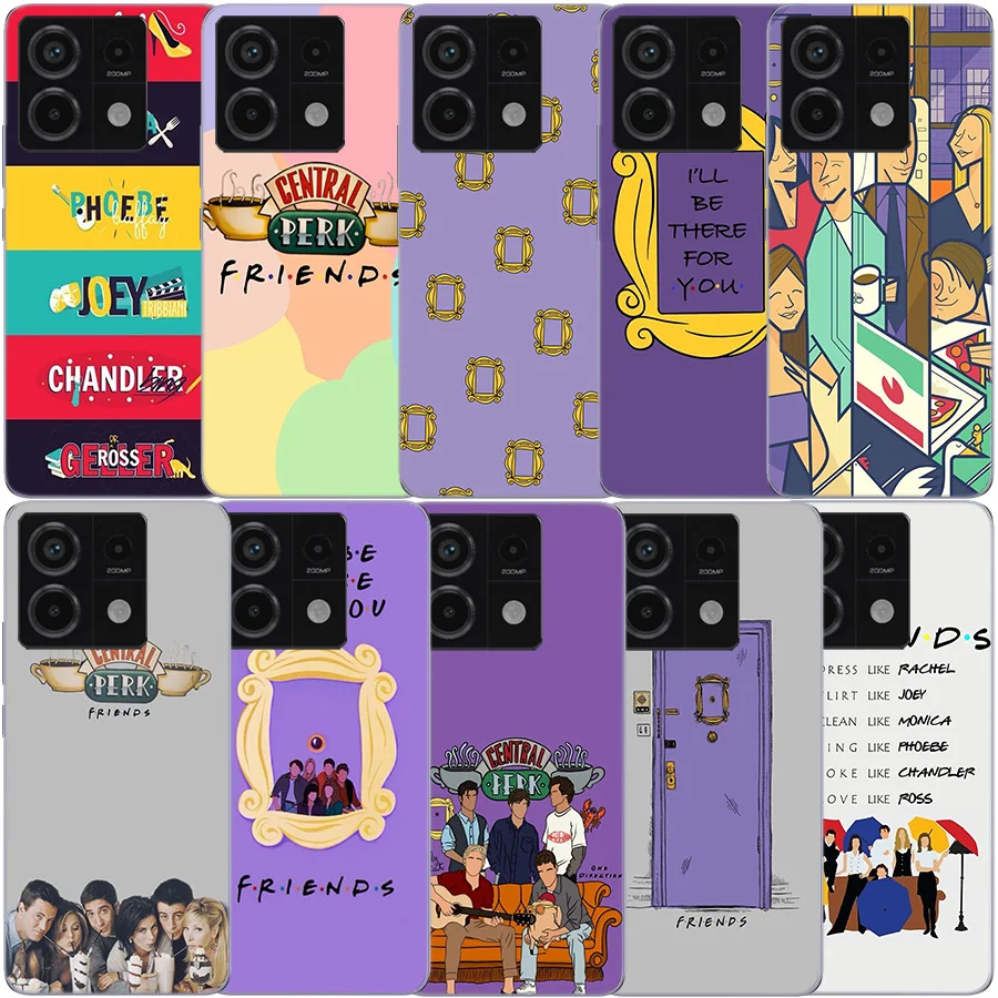 Friends TV Show Purple Door Clear Phone Case For Xiaomi Redmi 12 12C 10 10A 10C 9 9A 9C 9T Note 14 13 12 Pro + Plus 12S TPU Patt