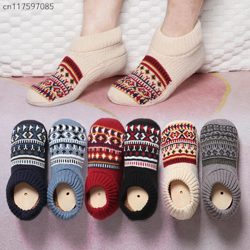 Non-slip Floor Socks Fall Winter Super Soft Cozy Warm Slipper Socks for Men Women Snow Sleep Carpet Yoga Socks Indoor House Wear