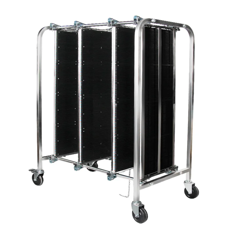 

Wholesale High Quality Antistatic Esd Pcb Storage Turnover Cart Adjustable Stainless Steel Turnover Cart For PCB Production