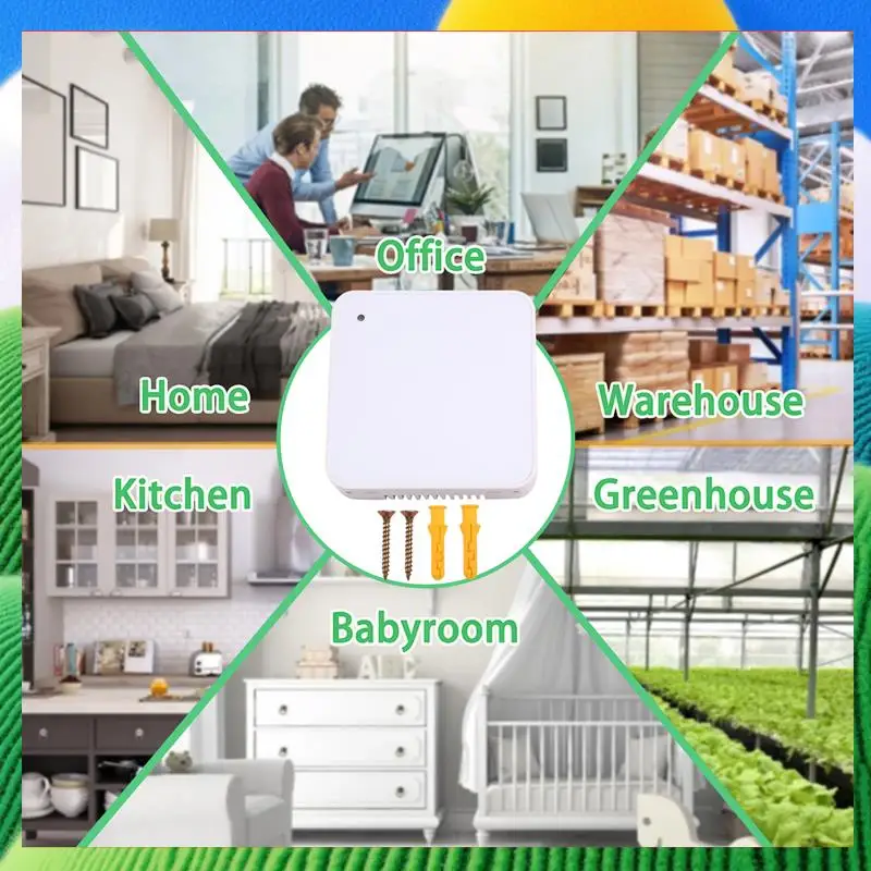 Multi-Feature 7-In-1 Air Quality Sensor, Precision Monitoring Of Temperature And Humidity Indoors, DC 24V-ABPS