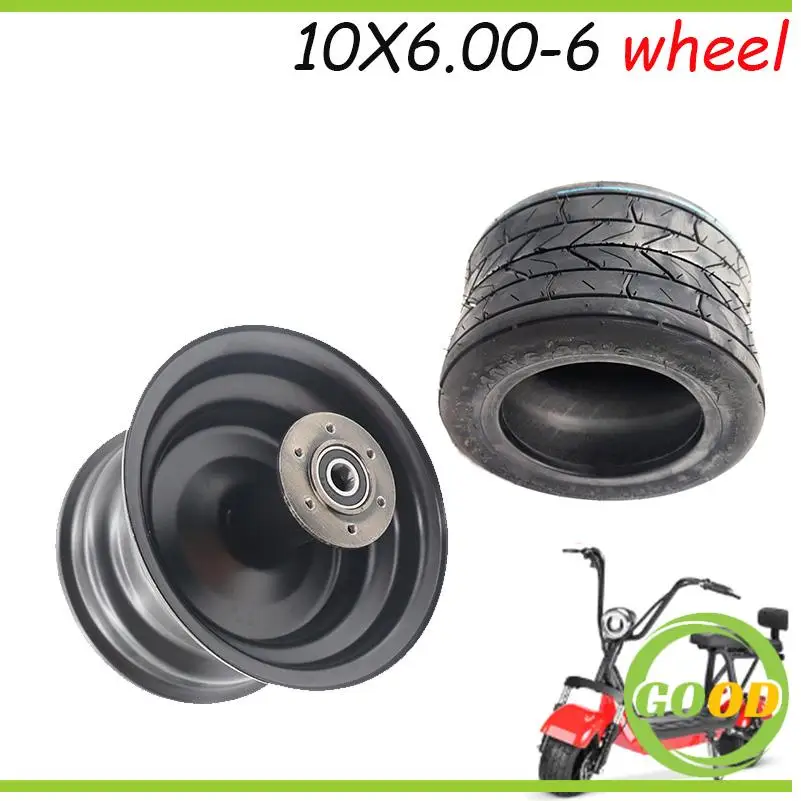 

10-дюймовая широкая шина для мотоцикла, вакуумная дорожная шина, бескамерная шина, колесо 10x6.00-6
