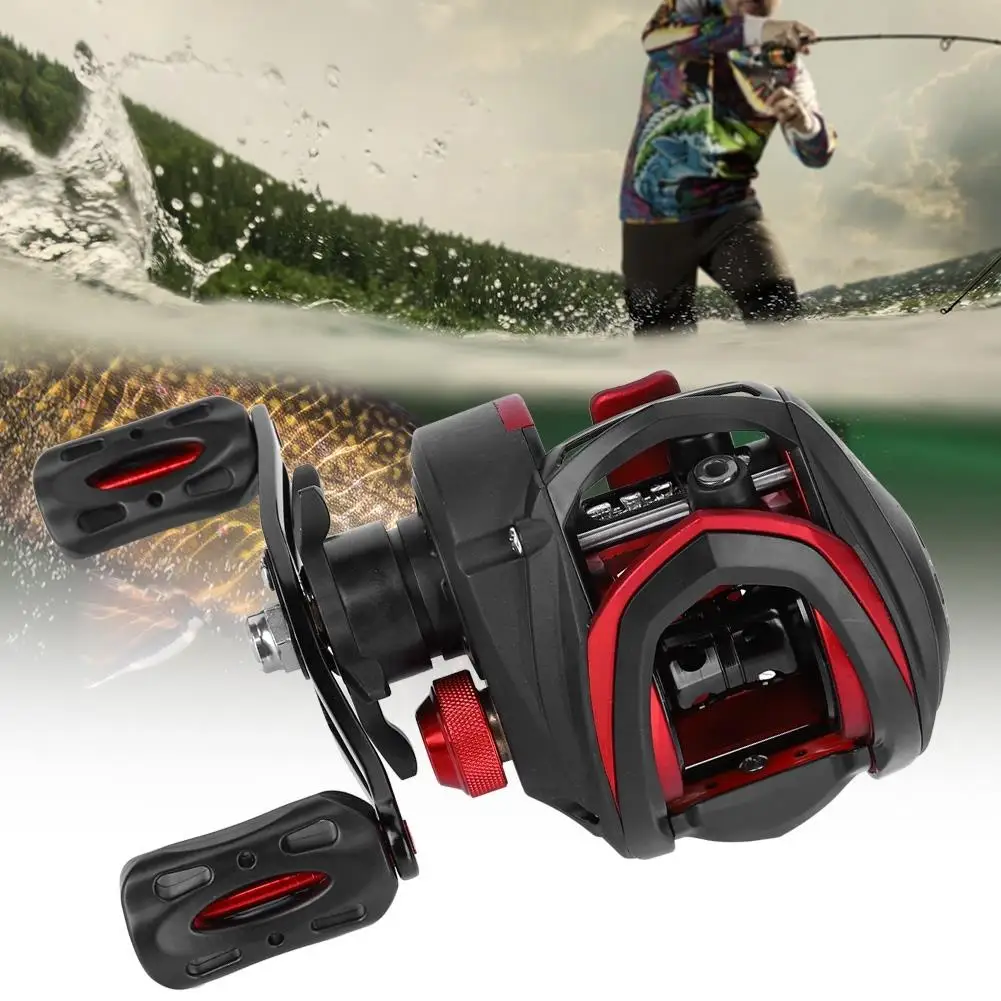 High-Speed 8:1:1 Spinning/Baitcasting Reel - Metal Bait, Black Rose, Long Casting, Left/Right Hand, Magnetic Brake