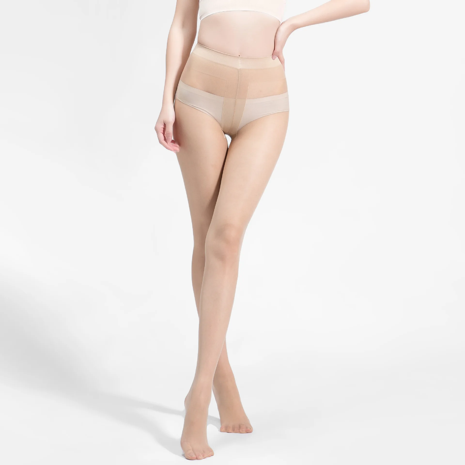 Frauen Strumpfhosen 0D Ultra Sheer Sexy Atmungsaktive Elastische Strumpfhosen Dünne Strümpfe Hohe Taille Natürlicheffekt Sonnenschutz