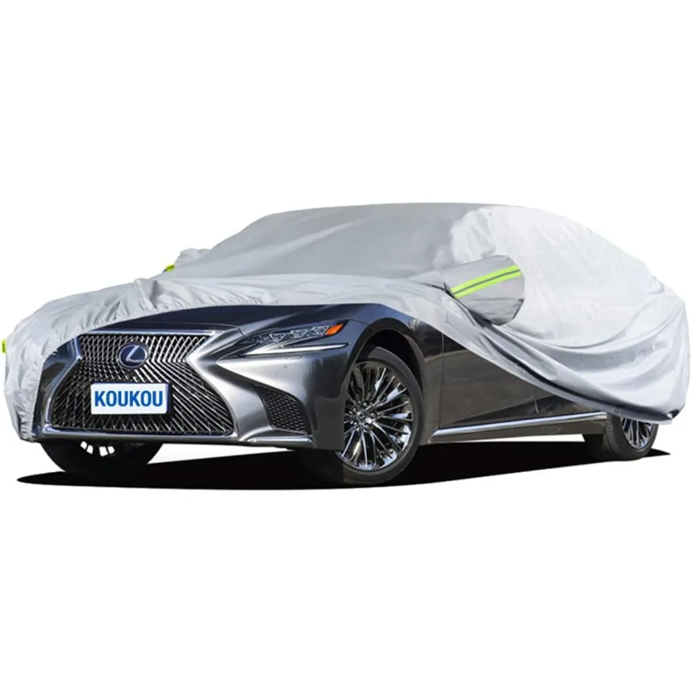 

6-Layer Waterproof All-Weather Car Cover, Universal Fit for Sedans up to 208 Inches