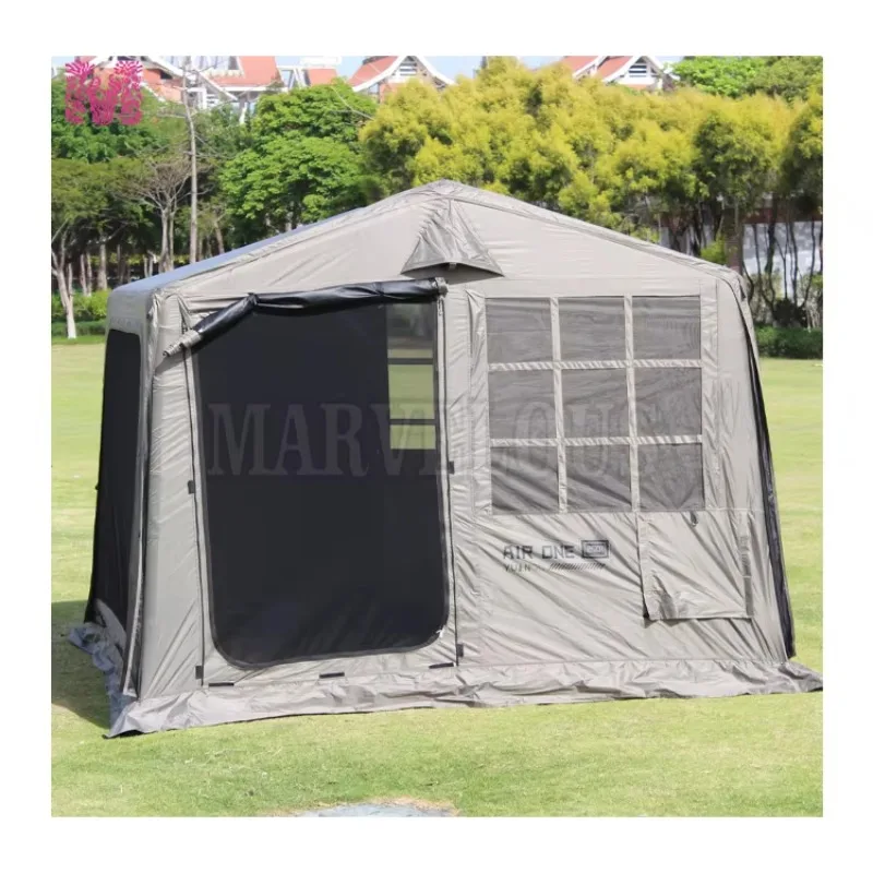 

4 Season Outdoor Camping Waterproof Windproof Blow up House Easy Setup Outdoor Camping Inflatable Tent with Inflatable Pump