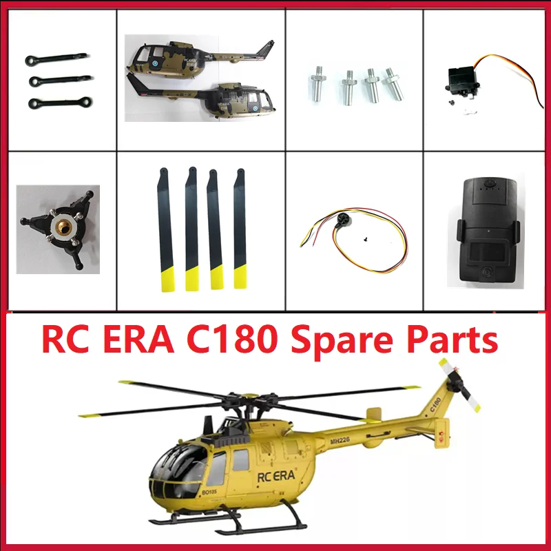 

RC ERA C180 RC Helicopter Simulator Spare Parts Accessories Body Shell Main Blade Rotor Clip Motor Bearing Gear Servo etc.