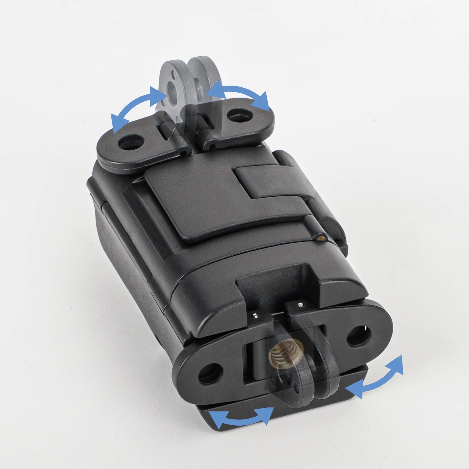 Upper & Lower Dual Adapter Plastic Foldable Binaural Expansion Bezel Mount For DJI Osmo Pocket 3 Action Camera Accessories Black