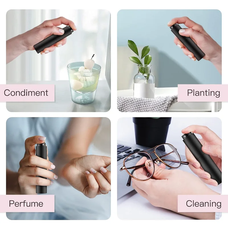 Nuove bottiglie riutilizzabili di profumo in ABS caldo da 10 ml per viaggi, flacone spray atomizzatore di ricarica, pompa erogatrice vuota portatile