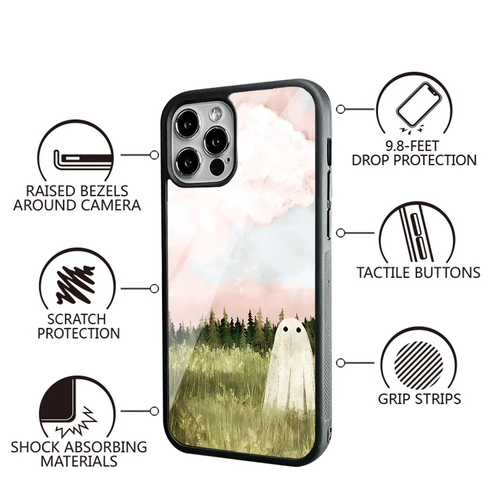 Cotton Candy Skies Phone Case For IPhone 11 12 13 14 15 Plus Pro Max Mirror Acrylic PC TPU Cover